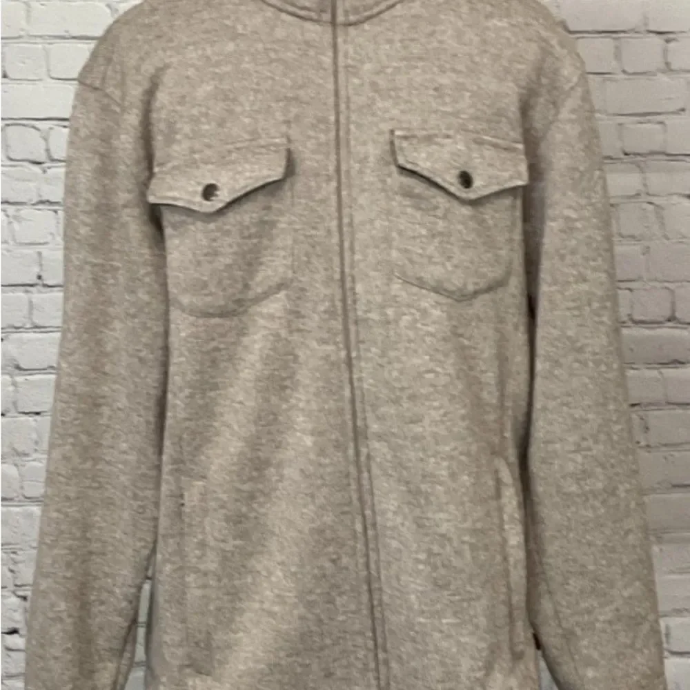 Mountain Khakis Sweater Jacket Men’s Size Large Color Tan Full Zip Pockets - Picture 8 of 10
